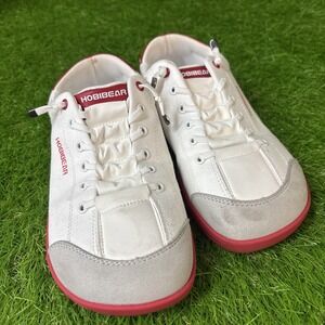 Hobibear Men's White and Red Athletic Sneakers